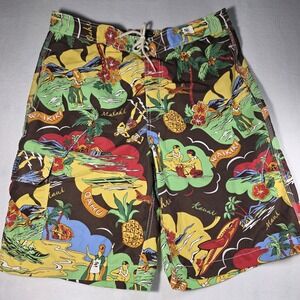 American Living Men's Swim Trunks Size Medium Hawaiian Shorts Tropical Swimwear
